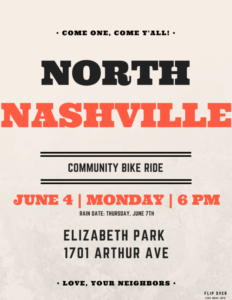 Flyer North Nashville Community Bike Ride